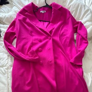 Magenta Blazer Dress Fashion Nova